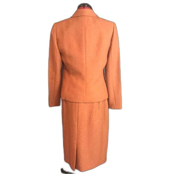 Le Suit Skirt Suit Women's Size 8 Rust Tweed 2-Piece Set Blazer & Skirt - Picture 4 of 9